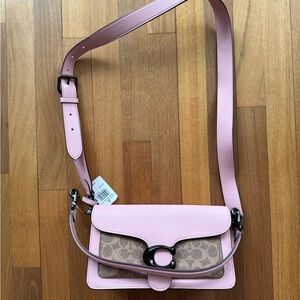 Coach Tabby Shoulder Bag 26 With Signature Canvas 91215 Pink